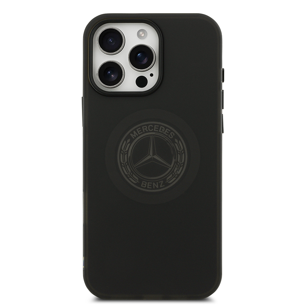 Apple iPhone 16 Pro Max Uyumlu Kılıf Mercedes Benz Orjinal Lisanslı M-safe Şarj Özellikli Buzlu PC Nostaljik Yıldız Dizayn Kapak - 2