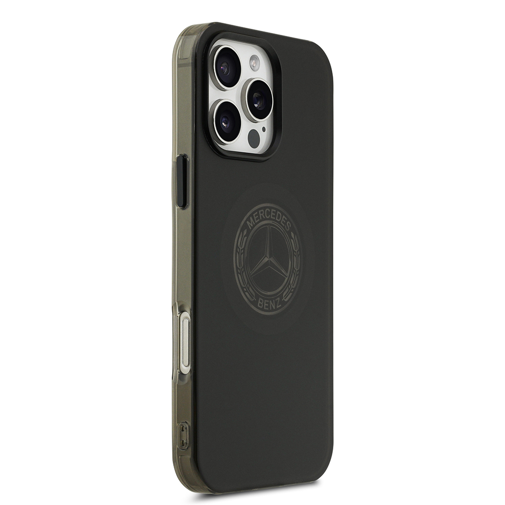 Apple iPhone 16 Pro Max Uyumlu Kılıf Mercedes Benz Orjinal Lisanslı M-safe Şarj Özellikli Buzlu PC Nostaljik Yıldız Dizayn Kapak - 3