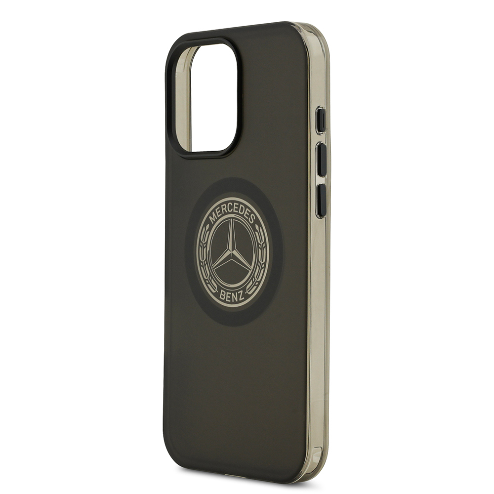 Apple iPhone 16 Pro Max Uyumlu Kılıf Mercedes Benz Orjinal Lisanslı M-safe Şarj Özellikli Buzlu PC Nostaljik Yıldız Dizayn Kapak - 5