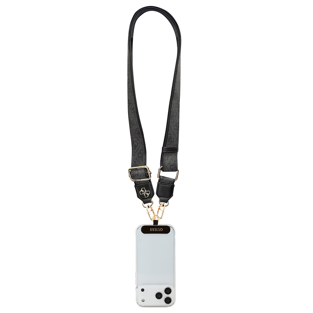 Guess Orjinal Lisanslı 4G Desen ve Metal Logolu Çapraz Vücut Telefon Askı Kayışı 150cm - 3