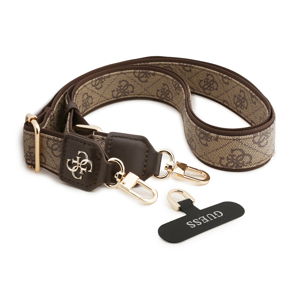 Guess Orjinal Lisanslı 4G Desen ve Metal Logolu Çapraz Vücut Telefon Askı Kayışı 150cm - 9