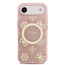Apple iPhone 17 Air Uyumlu Kılıf Guess Orjinal Lisanslı M-safe Şarj Özellikli IML Peony ve 4G Desenli Klasik Logolu Kapak - 2