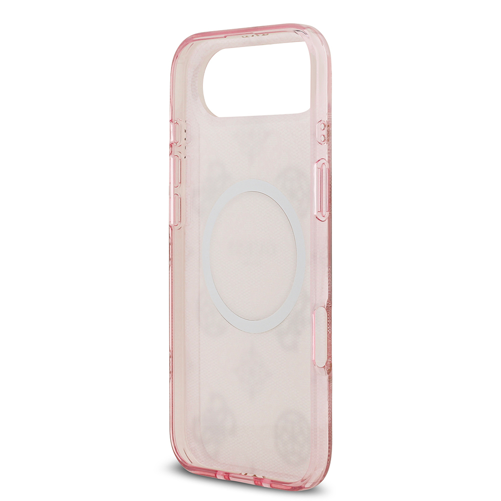 Apple iPhone 17 Air Uyumlu Kılıf Guess Orjinal Lisanslı M-safe Şarj Özellikli IML Peony ve 4G Desenli Klasik Logolu Kapak - 6