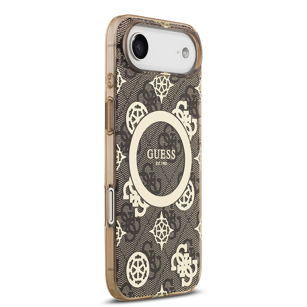 Apple iPhone 17 Air Uyumlu Kılıf Guess Orjinal Lisanslı M-safe Şarj Özellikli IML Peony ve 4G Desenli Klasik Logolu Kapak - 9
