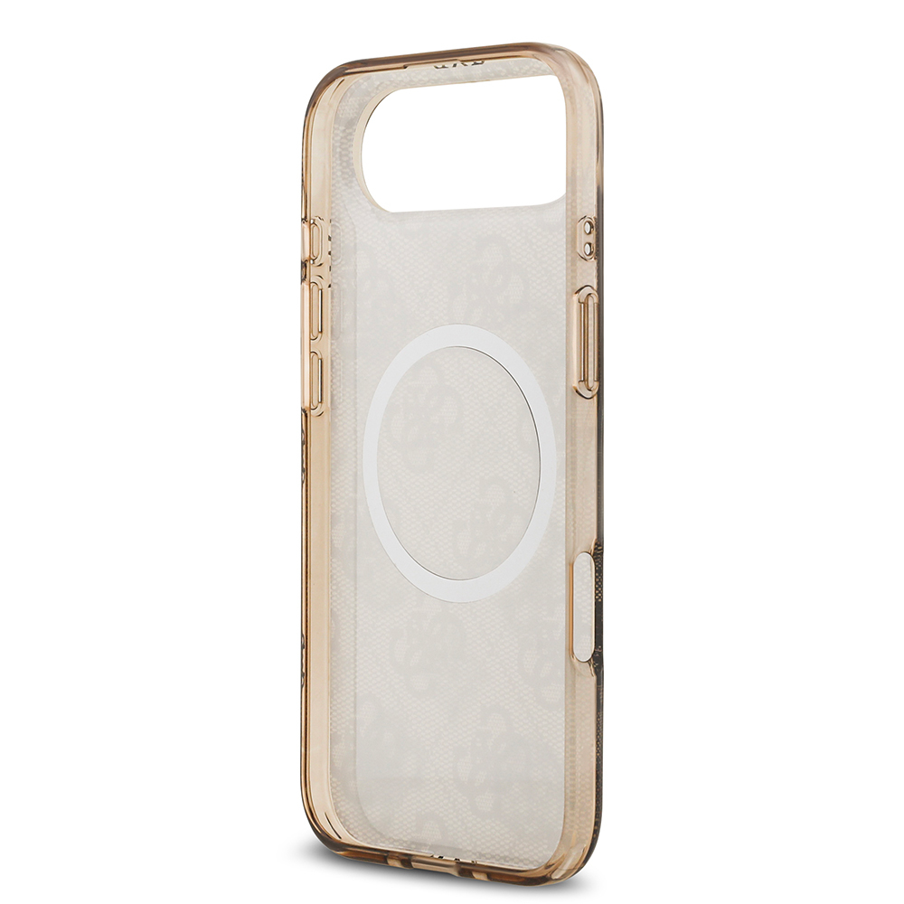 Apple iPhone 17 Air Uyumlu Kılıf Guess Orjinal Lisanslı M-safe Şarj Özellikli IML Peony ve 4G Desenli Klasik Logolu Kapak - 12