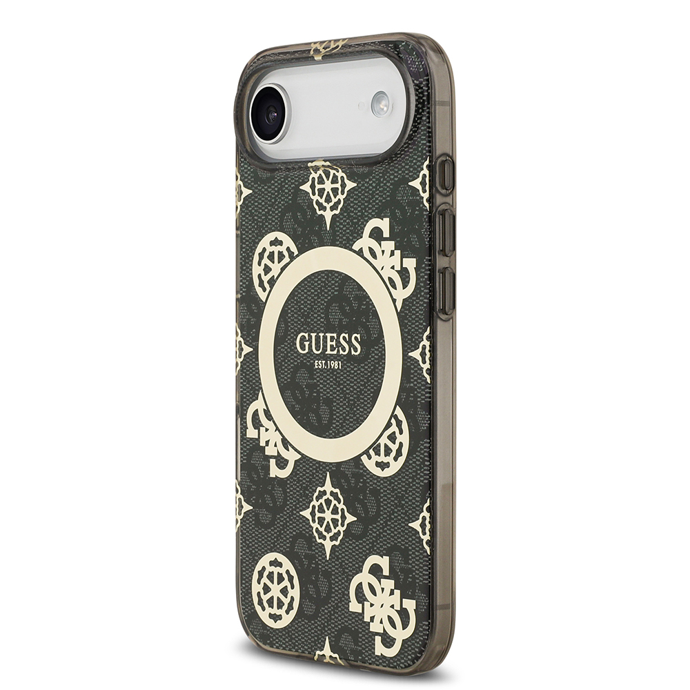 Apple iPhone 17 Air Uyumlu Kılıf Guess Orjinal Lisanslı M-safe Şarj Özellikli IML Peony ve 4G Desenli Klasik Logolu Kapak - 13