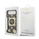 Apple iPhone 17 Air Uyumlu Kılıf Guess Orjinal Lisanslı M-safe Şarj Özellikli IML Peony ve 4G Desenli Klasik Logolu Kapak - 20