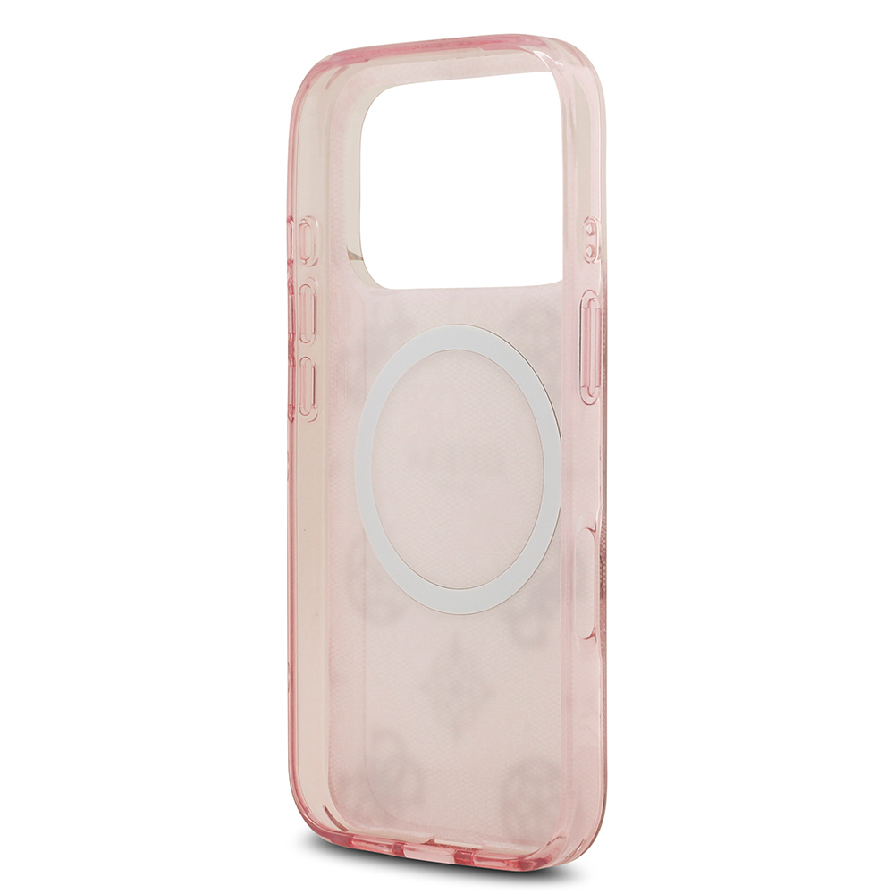 Apple iPhone 17 Pro Uyumlu Kılıf Guess Orjinal Lisanslı M-safe Şarj Özellikli IML Peony ve 4G Desenli Klasik Logolu Kapak - 18