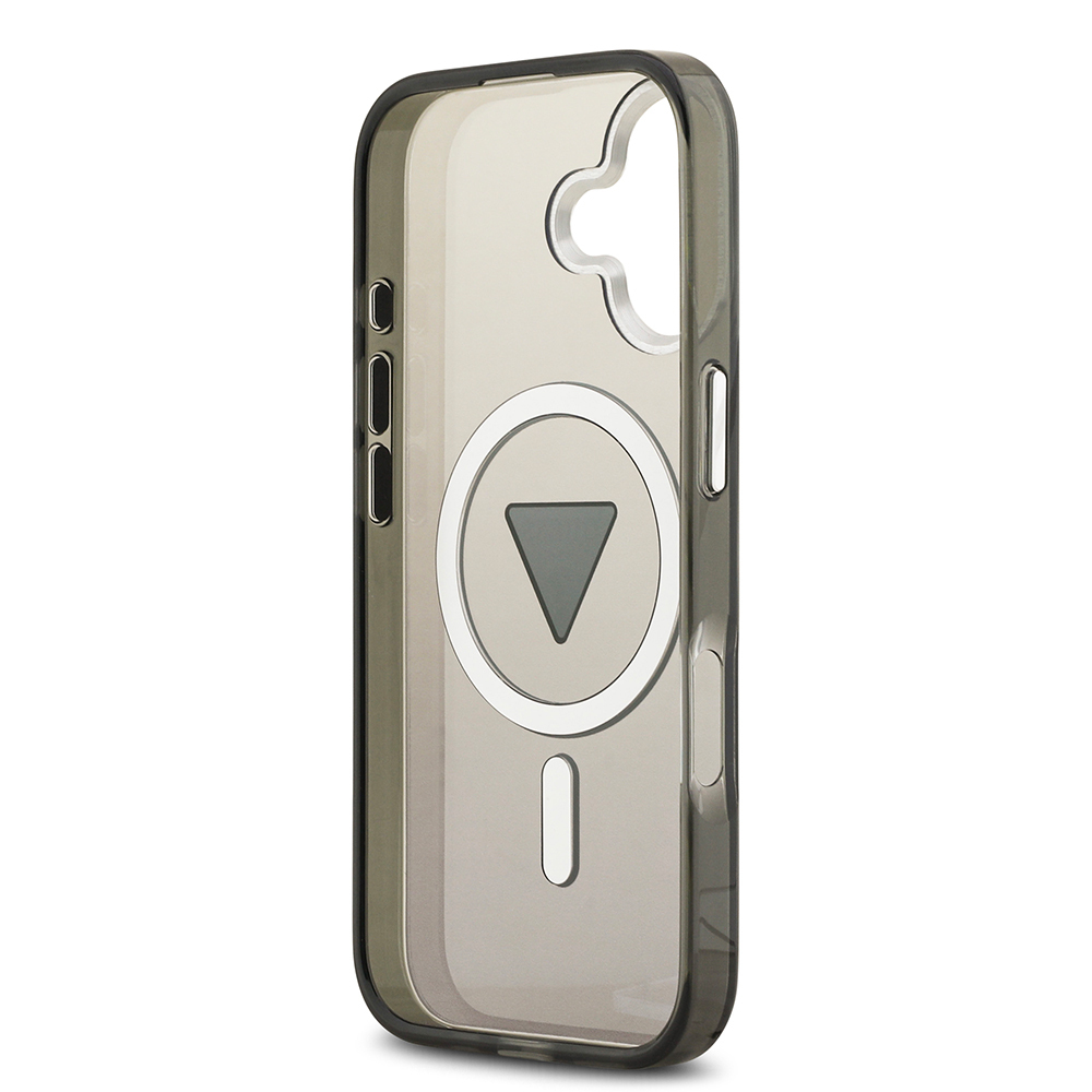 Apple iPhone 17 Uyumlu Kılıf Guess Orjinal Lisanslı M-safe Şarj Özellikli IML Baskılı Üçgen Logolu Metal Kamera Çerçeveli Kapak - 6