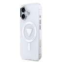 Apple iPhone 17 Uyumlu Kılıf Guess Orjinal Lisanslı M-safe Şarj Özellikli IML Baskılı Üçgen Logolu Metal Kamera Çerçeveli Kapak - 7