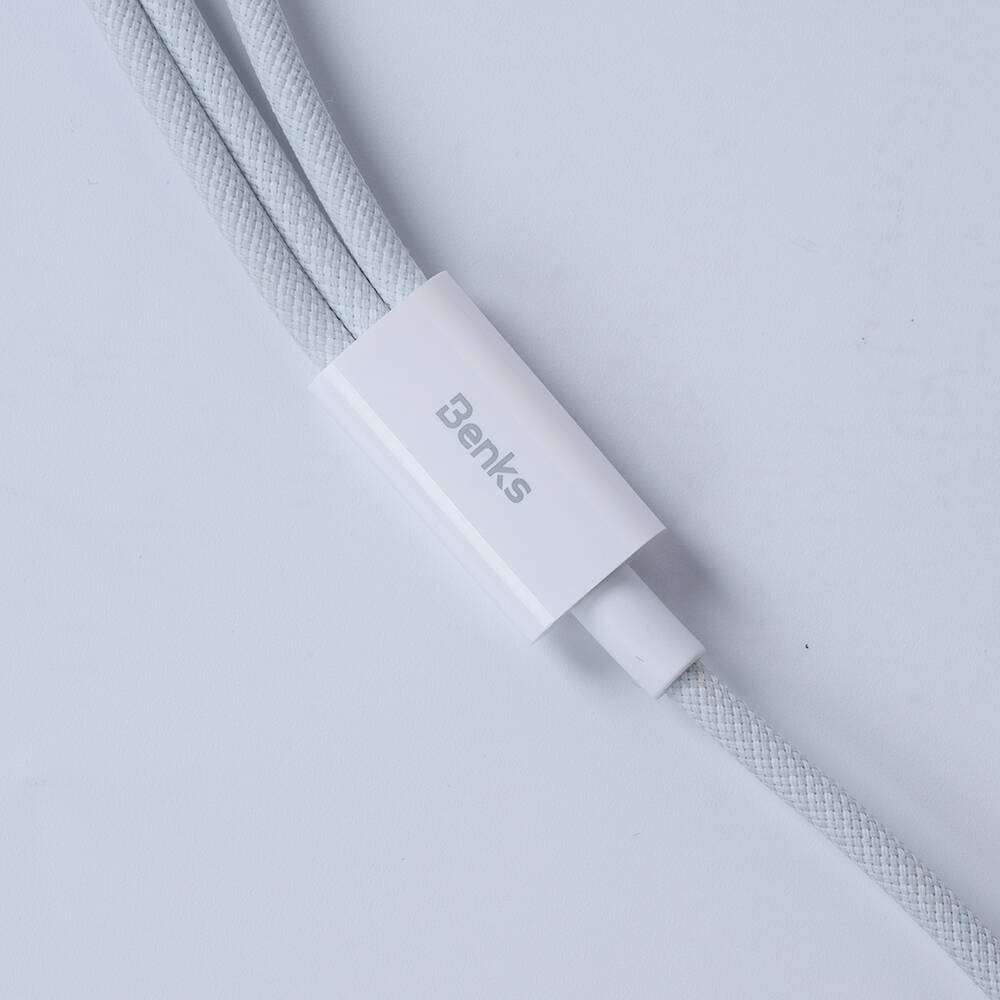 Benks D46 Type-C to Type-C & Type-C & Lightning PD3.0 Örgülü Şarj ve Data Kablosu 100W 1.2 Metre - 3