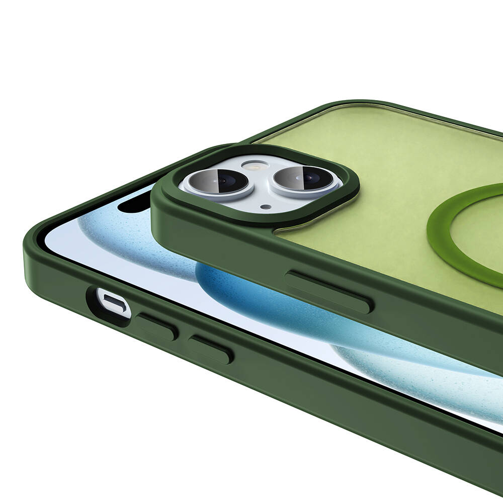 Apple iPhone 14 Uyumlu Kılıf Magsafe Şarj Özellikli Mat Arka Yüzey Zore Sio Kapak - 6