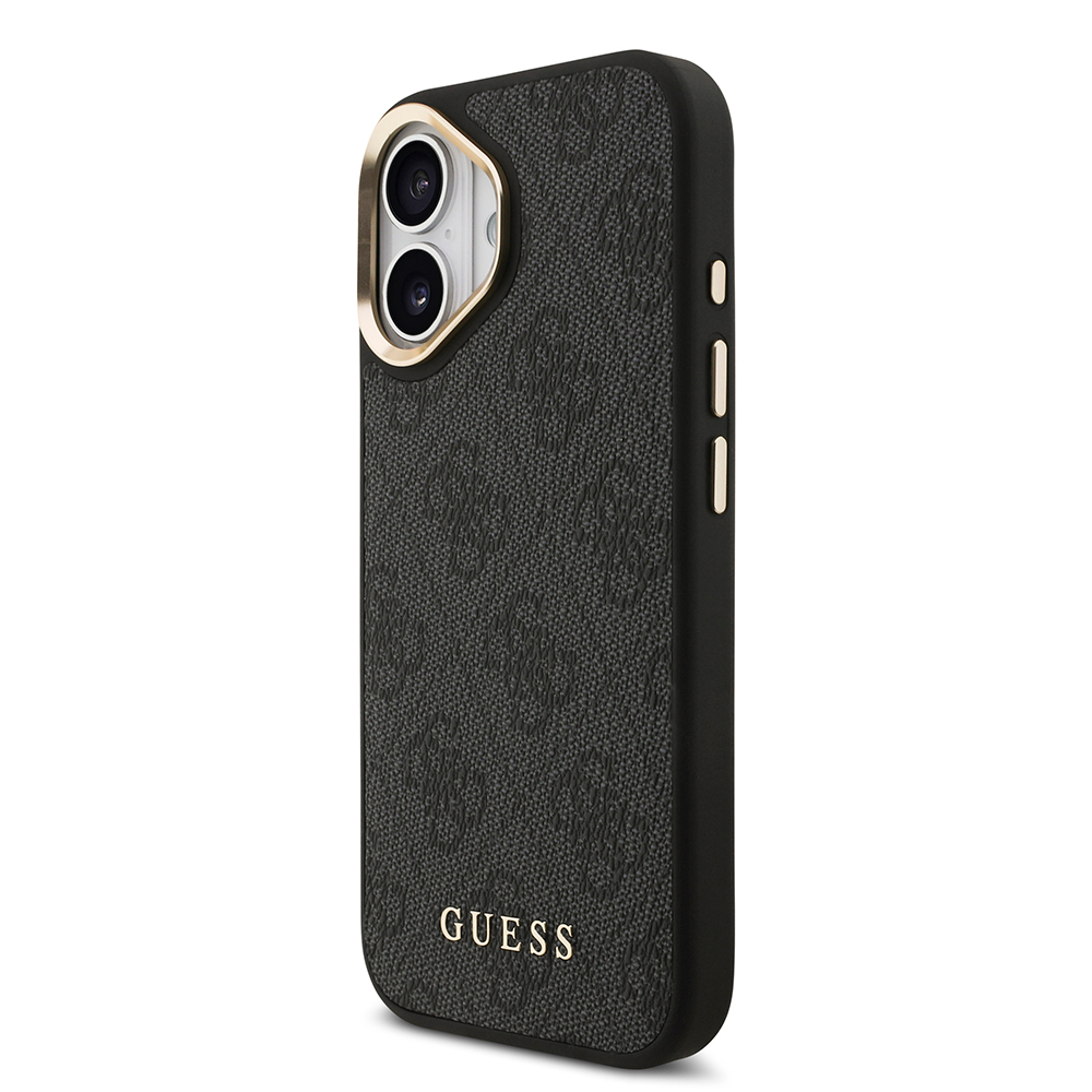 Apple iPhone 17 Uyumlu Kılıf Guess Orjinal Lisanslı M-safe Şarj Özellikli 4G Metal Büyük Logolu Kartlıklı Kapak - 1