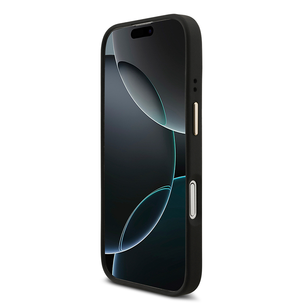 Apple iPhone 17 Uyumlu Kılıf Guess Orjinal Lisanslı M-safe Şarj Özellikli 4G Metal Büyük Logolu Kartlıklı Kapak - 4