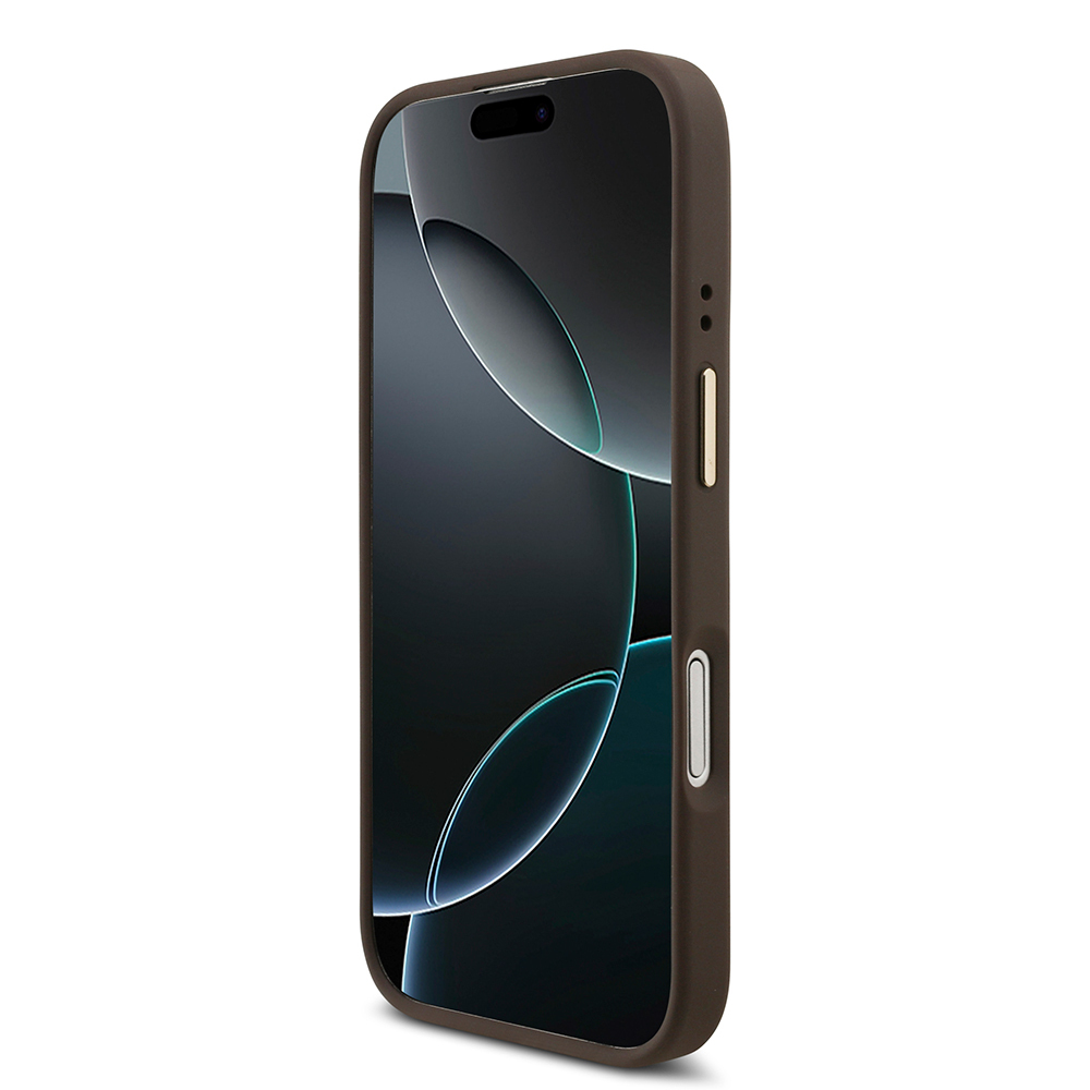 Apple iPhone 17 Uyumlu Kılıf Guess Orjinal Lisanslı M-safe Şarj Özellikli 4G Metal Büyük Logolu Kartlıklı Kapak - 13