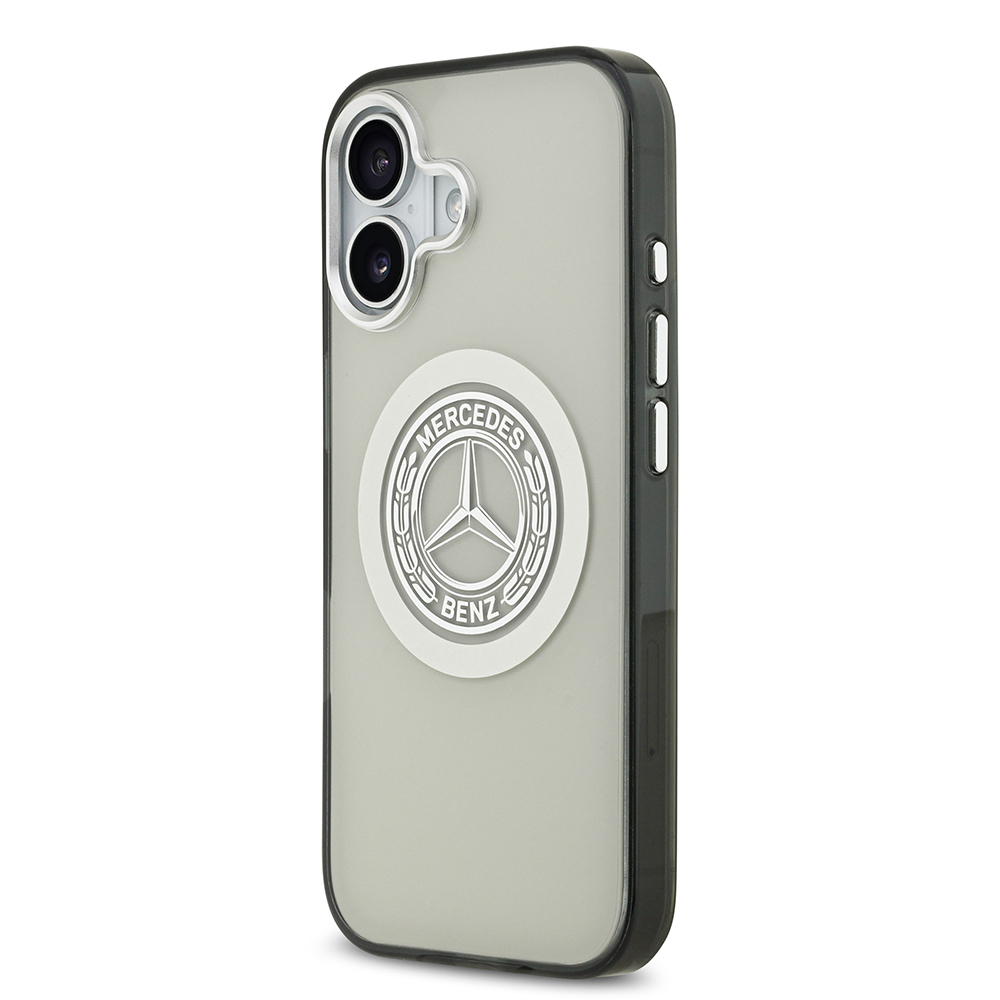 Apple iPhone 17 Uyumlu Kılıf Mercedes Benz Orjinal Lisanslı M-safe Şarj Özellikli Çift Katmanlı PC Nostaljik Yıldız Dizayn Kapak - 1