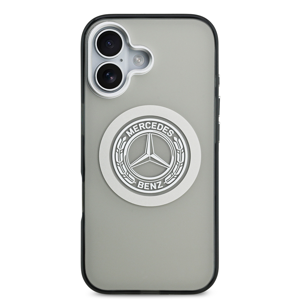Apple iPhone 17 Uyumlu Kılıf Mercedes Benz Orjinal Lisanslı M-safe Şarj Özellikli Çift Katmanlı PC Nostaljik Yıldız Dizayn Kapak - 2