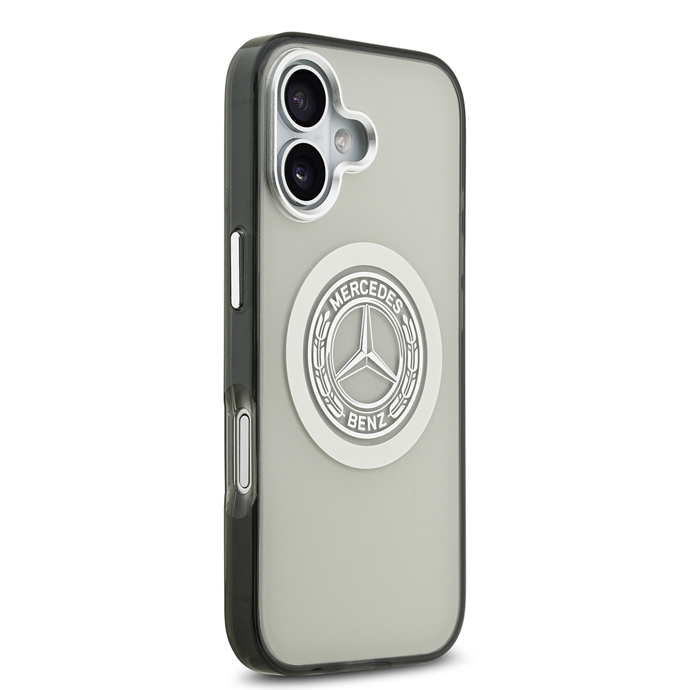 Apple iPhone 17 Uyumlu Kılıf Mercedes Benz Orjinal Lisanslı M-safe Şarj Özellikli Çift Katmanlı PC Nostaljik Yıldız Dizayn Kapak - 3