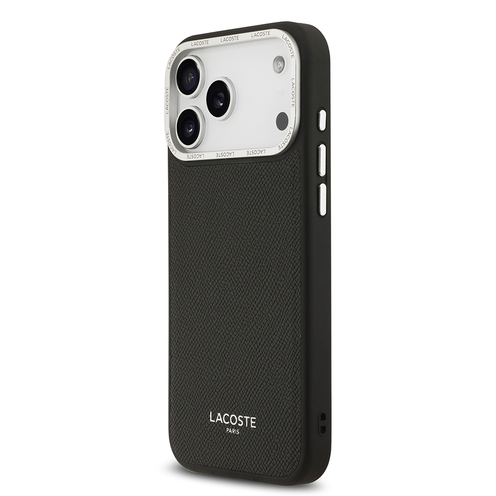 Apple iPhone 17 Pro Max Uyumlu Kılıf Lacoste Orjinal Lisanslı M-safe Şarj Özellikli Champs Elysees PU Deri Tasarımlı Kapak - 3