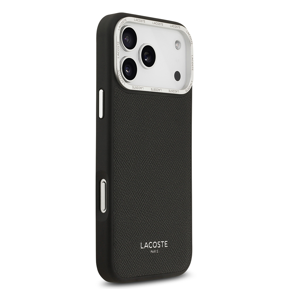 Apple iPhone 17 Pro Max Uyumlu Kılıf Lacoste Orjinal Lisanslı M-safe Şarj Özellikli Champs Elysees PU Deri Tasarımlı Kapak - 8