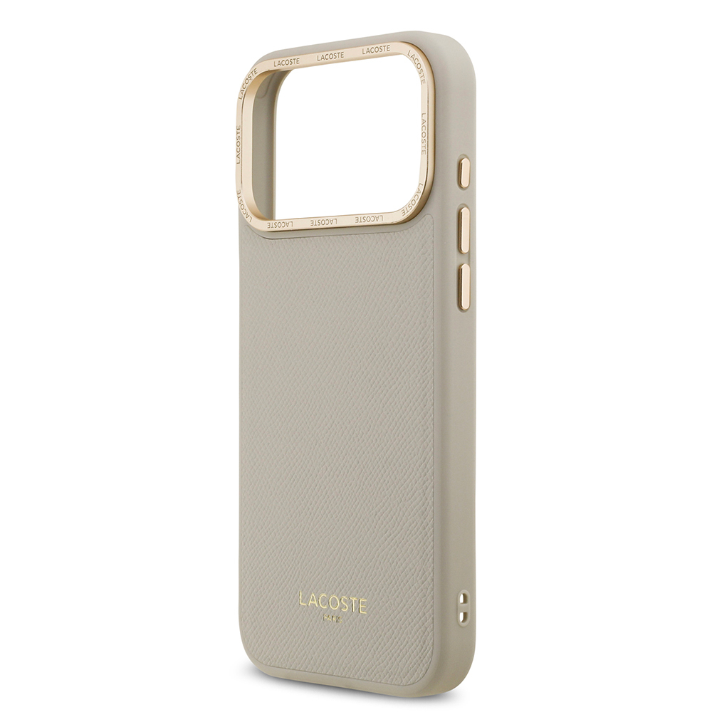 Apple iPhone 17 Pro Max Uyumlu Kılıf Lacoste Orjinal Lisanslı M-safe Şarj Özellikli Champs Elysees PU Deri Tasarımlı Kapak - 14