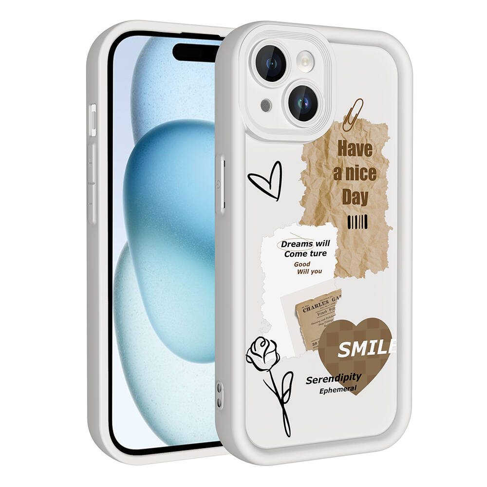 Apple iPhone 13 Uyumlu Kılıf Kamera Korumalı Baskılı Arka Yüzey Zore Klas Kapak - 3