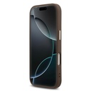 Apple iPhone 17 Pro Uyumlu Kılıf Guess Orjinal Lisanslı M-safe Şarj Özellikli Gold Metal Kamera Çerçeveli Taşlı Üçgen Logo 4G Desenli Kapak - 4