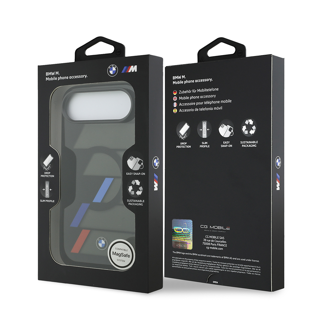 Apple iPhone 17 Air Uyumlu Kılıf BMW Orjinal Lisanslı M-safe Şarj Özellikli IML Baskılı Üç Renkli M Dizayn Kapak - 7