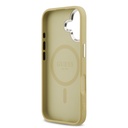 Apple iPhone 17 Uyumlu Kılıf Guess Orjinal Lisanslı M-safe Şarj Özellikli Metal Kamera Çerçeveli Üçgen Logolu Glitter Kapak - 6