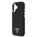 Apple iPhone 17 Uyumlu Kılıf Guess Orjinal Lisanslı M-safe Şarj Özellikli Metal Kamera Çerçeveli Üçgen Logolu Glitter Kapak - 11