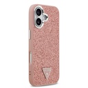 Apple iPhone 17 Uyumlu Kılıf Guess Orjinal Lisanslı M-safe Şarj Özellikli Metal Kamera Çerçeveli Üçgen Logolu Glitter Kapak - 15