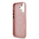 Apple iPhone 17 Uyumlu Kılıf Guess Orjinal Lisanslı M-safe Şarj Özellikli Metal Kamera Çerçeveli Üçgen Logolu Glitter Kapak - 18