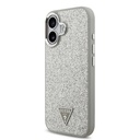 Apple iPhone 17 Uyumlu Kılıf Guess Orjinal Lisanslı M-safe Şarj Özellikli Metal Kamera Çerçeveli Üçgen Logolu Glitter Kapak - 19