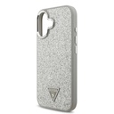 Apple iPhone 17 Uyumlu Kılıf Guess Orjinal Lisanslı M-safe Şarj Özellikli Metal Kamera Çerçeveli Üçgen Logolu Glitter Kapak - 23