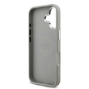Apple iPhone 17 Uyumlu Kılıf Guess Orjinal Lisanslı M-safe Şarj Özellikli Metal Kamera Çerçeveli Üçgen Logolu Glitter Kapak - 24