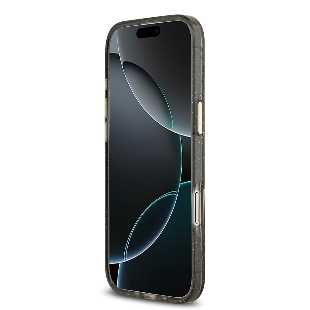 Apple iPhone 17 Air Uyumlu Kılıf Guess Orjinal Lisanslı M-safe Şarj Özellikli Simli Çiçek Desenli Metal Kamera Çerçeveli Üçgen Logolu Kapak - 22