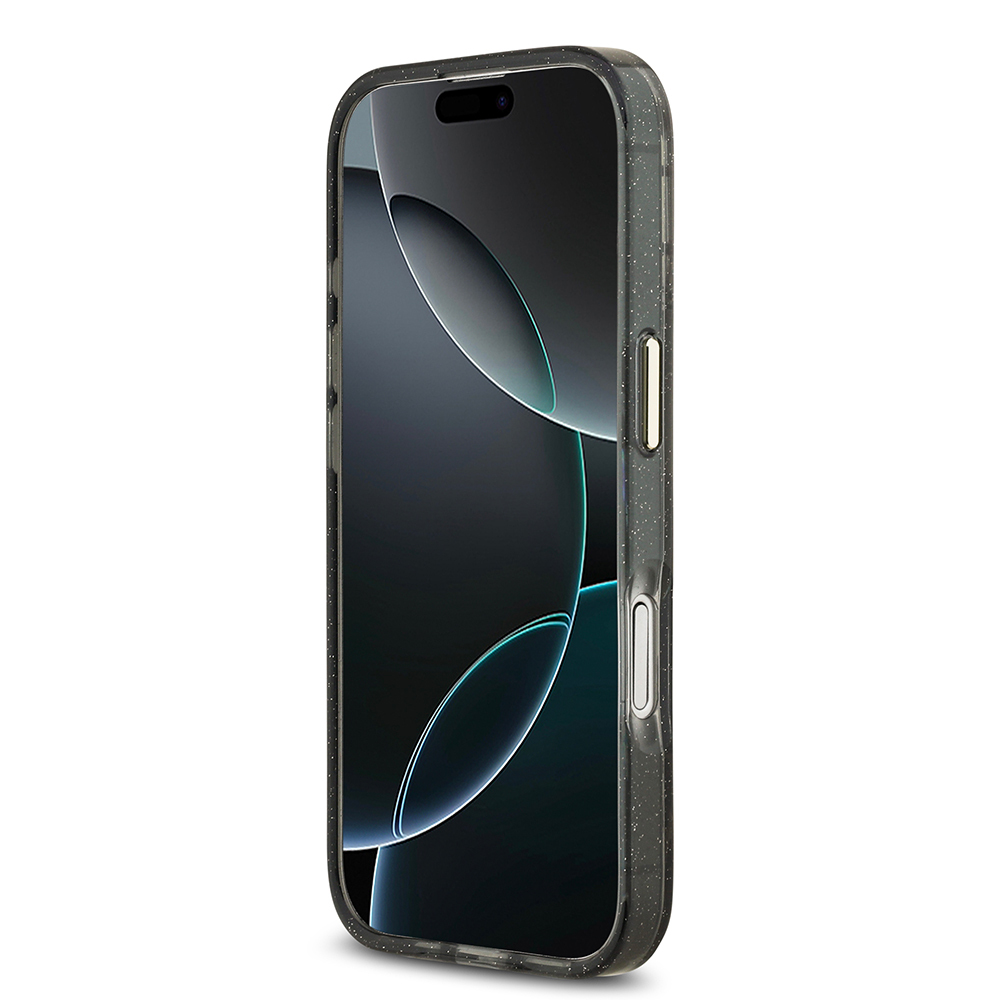 Apple iPhone 17 Uyumlu Kılıf Guess Orjinal Lisanslı M-safe Şarj Özellikli Simli Çiçek Desenli Metal Kamera Çerçeveli Üçgen Logolu Kapak - 4
