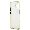 Apple iPhone 17 Uyumlu Kılıf Guess Orjinal Lisanslı M-safe Şarj Özellikli Simli Çiçek Desenli Metal Kamera Çerçeveli Üçgen Logolu Kapak - 13