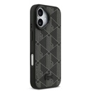 Apple iPhone 17 Uyumlu Kılıf Lacoste Orjinal Lisanslı M-safe Şarj Özellikli Standlı PU Deri Karışık Monogram Desenli Kapak - 3