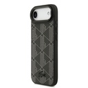 Apple iPhone 17 Air Uyumlu Kılıf Lacoste Orjinal Lisanslı M-safe Şarj Özellikli Standlı PU Deri Karışık Monogram Desenli Kapak - 1
