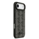 Apple iPhone 17 Air Uyumlu Kılıf Lacoste Orjinal Lisanslı M-safe Şarj Özellikli Standlı PU Deri Karışık Monogram Desenli Kapak - 3