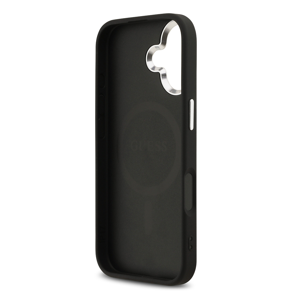 Apple iPhone 17 Uyumlu Kılıf Guess Orjinal Lisanslı M-safe Şarj Özellikli 4G Klasik Yazı Logolu Kapak - 6