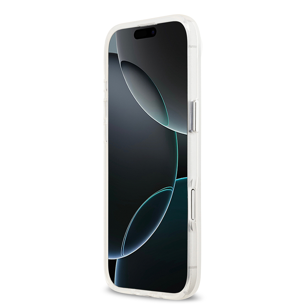 Apple iPhone 17 Air Uyumlu Kılıf Guess Orjinal Lisanslı M-safe Şarj Özellikli IML Baskılı Üçgen Logolu Metal Kamera Çerçeveli Kapak - 4
