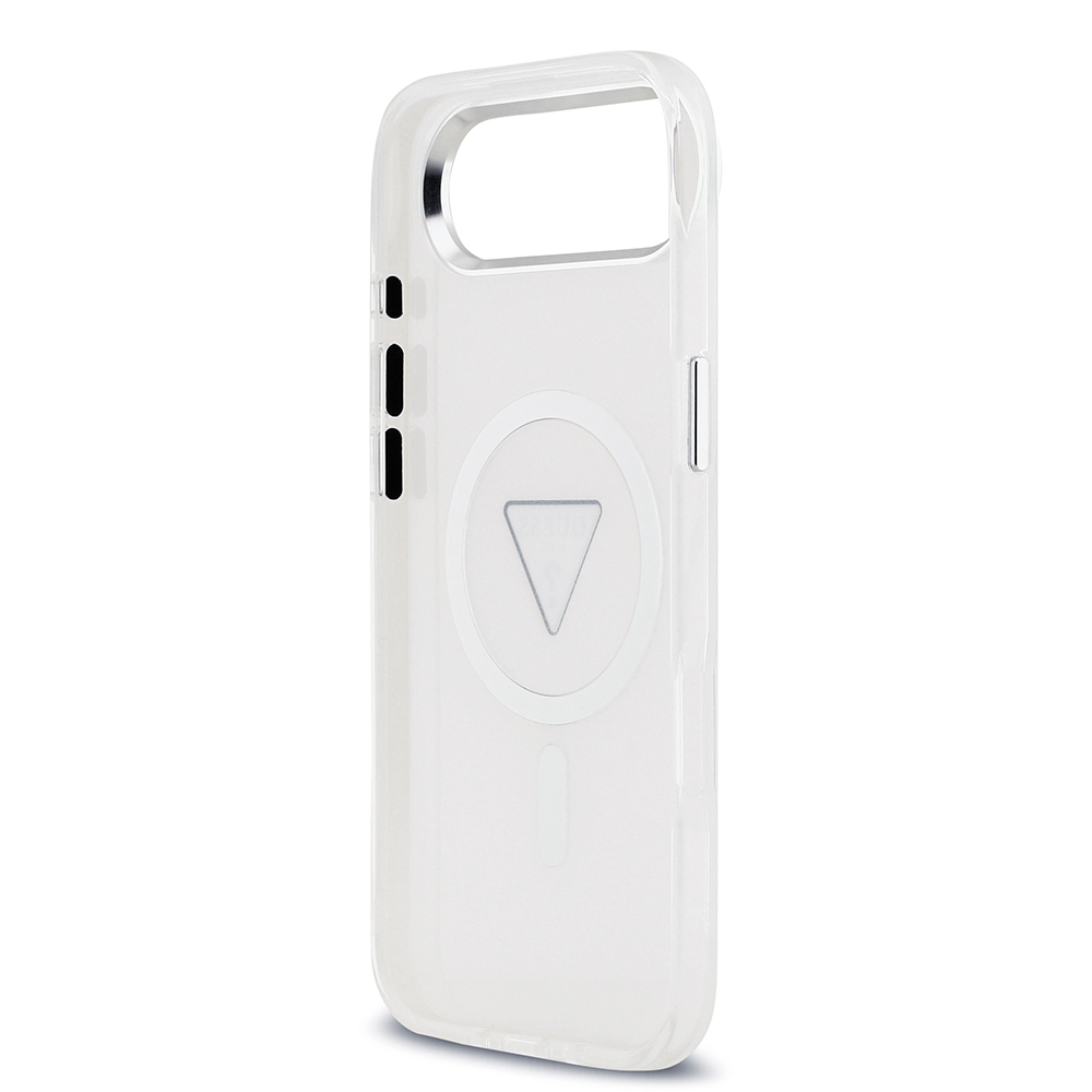 Apple iPhone 17 Air Uyumlu Kılıf Guess Orjinal Lisanslı M-safe Şarj Özellikli IML Baskılı Üçgen Logolu Metal Kamera Çerçeveli Kapak - 6