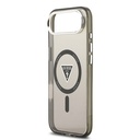 Apple iPhone 17 Air Uyumlu Kılıf Guess Orjinal Lisanslı M-safe Şarj Özellikli IML Baskılı Üçgen Logolu Metal Kamera Çerçeveli Kapak - 11