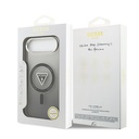 Apple iPhone 17 Air Uyumlu Kılıf Guess Orjinal Lisanslı M-safe Şarj Özellikli IML Baskılı Üçgen Logolu Metal Kamera Çerçeveli Kapak - 14
