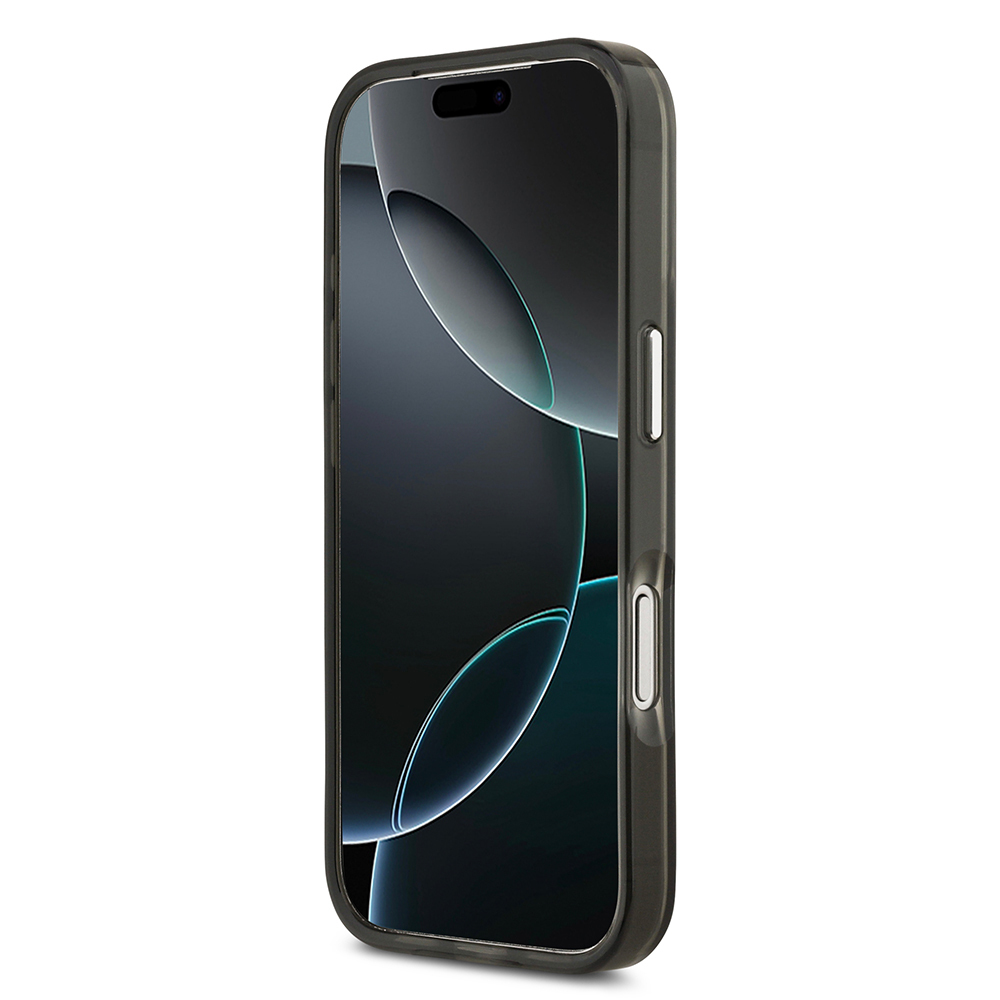 Apple iPhone 17 Pro Uyumlu Kılıf Guess Orjinal Lisanslı M-safe Şarj Özellikli IML Baskılı Üçgen Logolu Metal Kamera Çerçeveli Kapak - 4