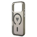 Apple iPhone 17 Pro Uyumlu Kılıf Guess Orjinal Lisanslı M-safe Şarj Özellikli IML Baskılı Üçgen Logolu Metal Kamera Çerçeveli Kapak - 5