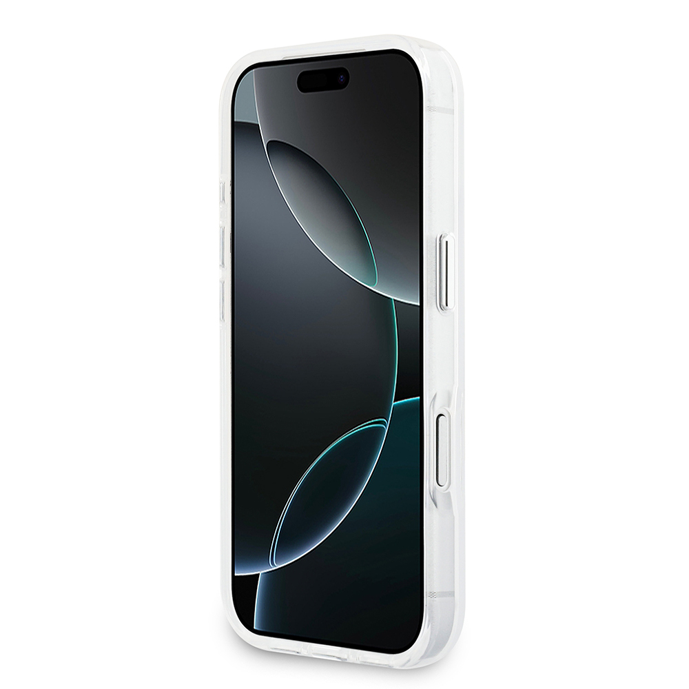 Apple iPhone 17 Pro Uyumlu Kılıf Guess Orjinal Lisanslı M-safe Şarj Özellikli IML Baskılı Üçgen Logolu Metal Kamera Çerçeveli Kapak - 10