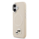 Apple iPhone 17 Uyumlu Kılıf Karl Lagerfeld Orjinal Lisanslı M-safe Şarj Özellikli Metal Kamera ve Buton Tasarımlı K&C PU Deri Kapak - 1